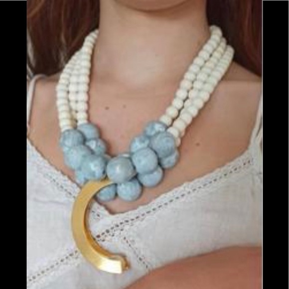 Designer Katerina Vassou Necklace & Bracelet Set 18k plated NwT - Picture 3 of 11